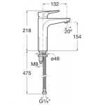 Roca Atlas 龍頭套裝 D2 | 中身面盆+掛牆浴缸+三速花灑